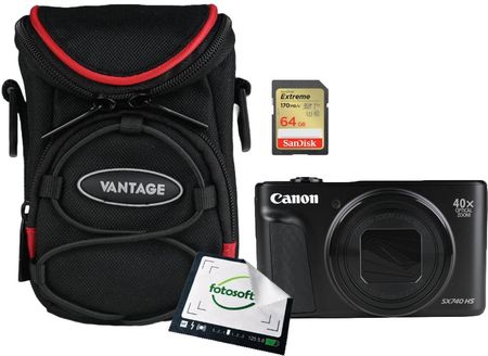 Aparat cyfrowy Canon PowerShot SX740 HS - CZARNY - ZESTAW XL
