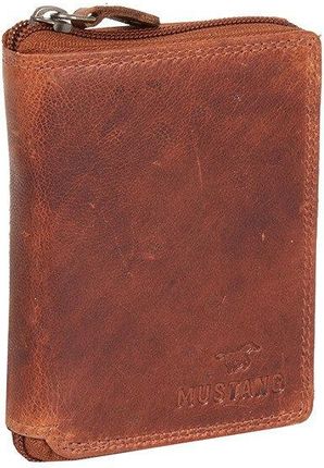 MUSTANG UDINE WALLET UNIWERSALNY SKÓRZANY PORTFEL PREMIUM POJEMNY NA KARTY SKÓRA COGNAC 06.102131
