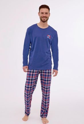 Piżama męska długi rękaw Never (M, jeans)