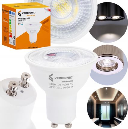Żarówka LED GU10 10W 4000K VERGIONIC - zdjęcie 2