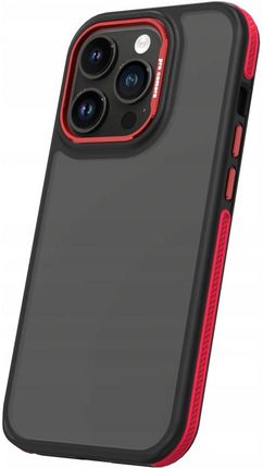 Etui Case Plecki Crystal Black Do Iphone 14 Pro Max 6 7 Czerwona Szkło - zdjęcie 3
