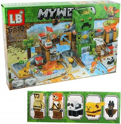 4Toys Kopalnia Kulodrom Creeper Klocki Minecraft 451 Klocków Myworld