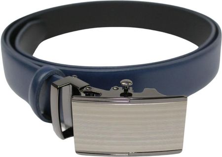 Wizytowy Pasek Skórzany 30 mm PolskaGalanteria (PL) Pełna Klamra AUTOMAT/ZĄBEK Garnitur GRANATOWY Zaokrąglony AZ30/KAZ86 - zdjęcie 4