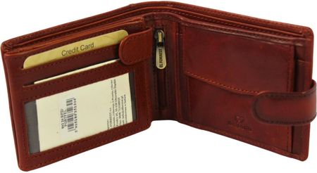 Portfel Męski Skórzany EL FORREST Skóra Licowa Poziomy Z Zapięciem BRĄZOWY 892 22 RIFD 12,5 x 9,5 x 3 [cm] - zdjęcie 2