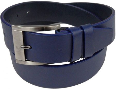 Pasek Męski Skórzany PAS-MAX (PL) Skóra Licowa EXTRA 30 mm GRANATOWY Klamra Tradycyjna - zdjęcie 3