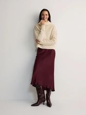 Reserved - Sweter z kołnierzem - kremowy