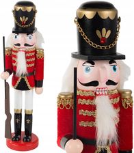 Zdjęcie DZIADEK DO ORZECHÓW ŻOŁNIERZ DEWNIANY OZDOBNA ŚWIĄTECZNA FIGURKA PREZENT - Tarczyn