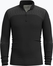 Bluza Termoaktywna Męska Smartwool Intraknit Thermal Merino Base Layer 1/4 Zip Black/White