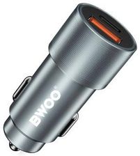 Bwoo Bo Cc73 38W Fast Car Charger Qc 18W Pd 20W Srebrna