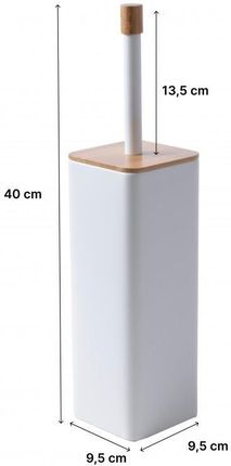 Szczotka do WC biała z bambusem - Yoka Home - zdjęcie 2