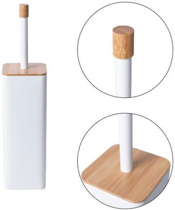 Szczotka do WC biała z bambusem - Yoka Home - zdjęcie 5