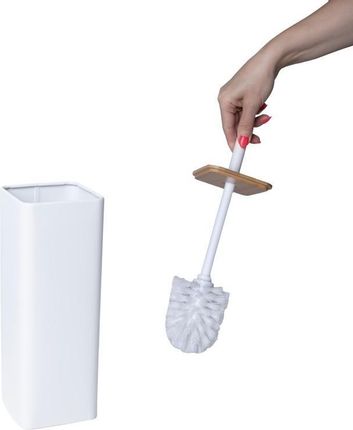 Szczotka do WC biała z bambusem - Yoka Home - zdjęcie 4