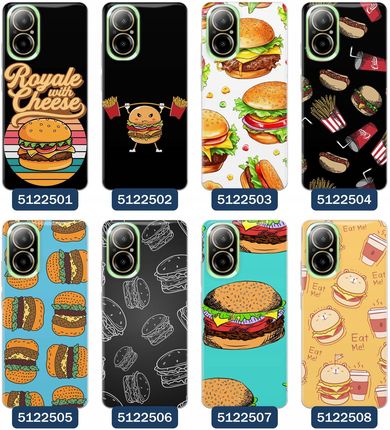 Superetui Etui Do Realme C67 4G Hamburger Burger Frytki Fast Food - zdjęcie 3