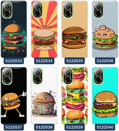 Superetui Etui Do Realme C67 4G Hamburger Burger Frytki Fast Food - zdjęcie 2