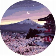 Zdjęcie Twoje Hobby Malowanie Po Numerach Okrągłe Góra Fuji 40Cm - Opalenica