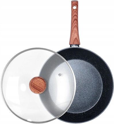 Vilde Patelnia Indukcja Ze Szklaną Pokrywką Granitowa Nieprzywierająca 28Cm (199065) - zdjęcie 6