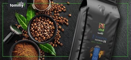 Tommy Cafe Ziarnista 1kg 100% Arabica Świeżo Palona Etiopia Djimmah Gr.5 - zdjęcie 3
