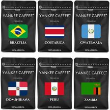 Yankee Caffee Ziarnista Świeżo Palona Zestaw Próbek 6X200g Mix Do Degustacji Prezent