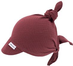 Zdjęcie Chustka z daszkiem wiązana Cotton Muślin - Marsala - Czeladź
