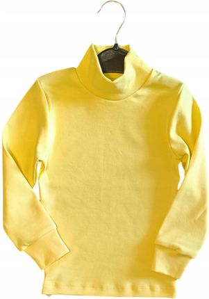 Golf dziecięcy 140 połgolf długi rękaw żółty sweter bluzka Bodykids