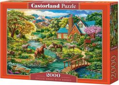 Zdjęcie Castorland Puzzle 2000 Idyllic House With Horses Castor - Gorzów Wielkopolski