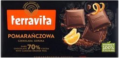 Zdjęcie Terravita Czekolada Gorzka Ze Skórką Pomarańczy 90 G - Łosice