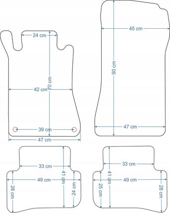 Aldos Mercedes W203 2000-2007R. Czarne Welurowe   - zdjęcie 3