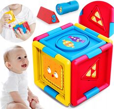 Zdjęcie Hola Kostka Logiczna Edukacyjna Interaktywna Sorter Układanka Montessori Steam - Wągrowiec