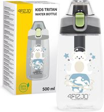Butelka na wodę dla dzieci z tritanu 4FIZJO 500 ml - Wzory: miś