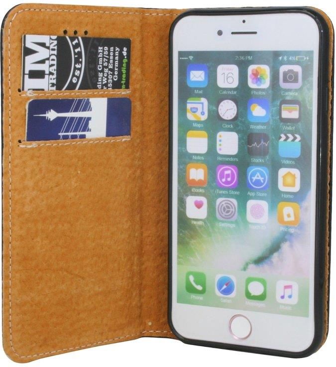 Cofi1453 Custodia Libro In Pelle Per Huawei P20 - Marrone Con Chiusura Magnetica E Porta Carte