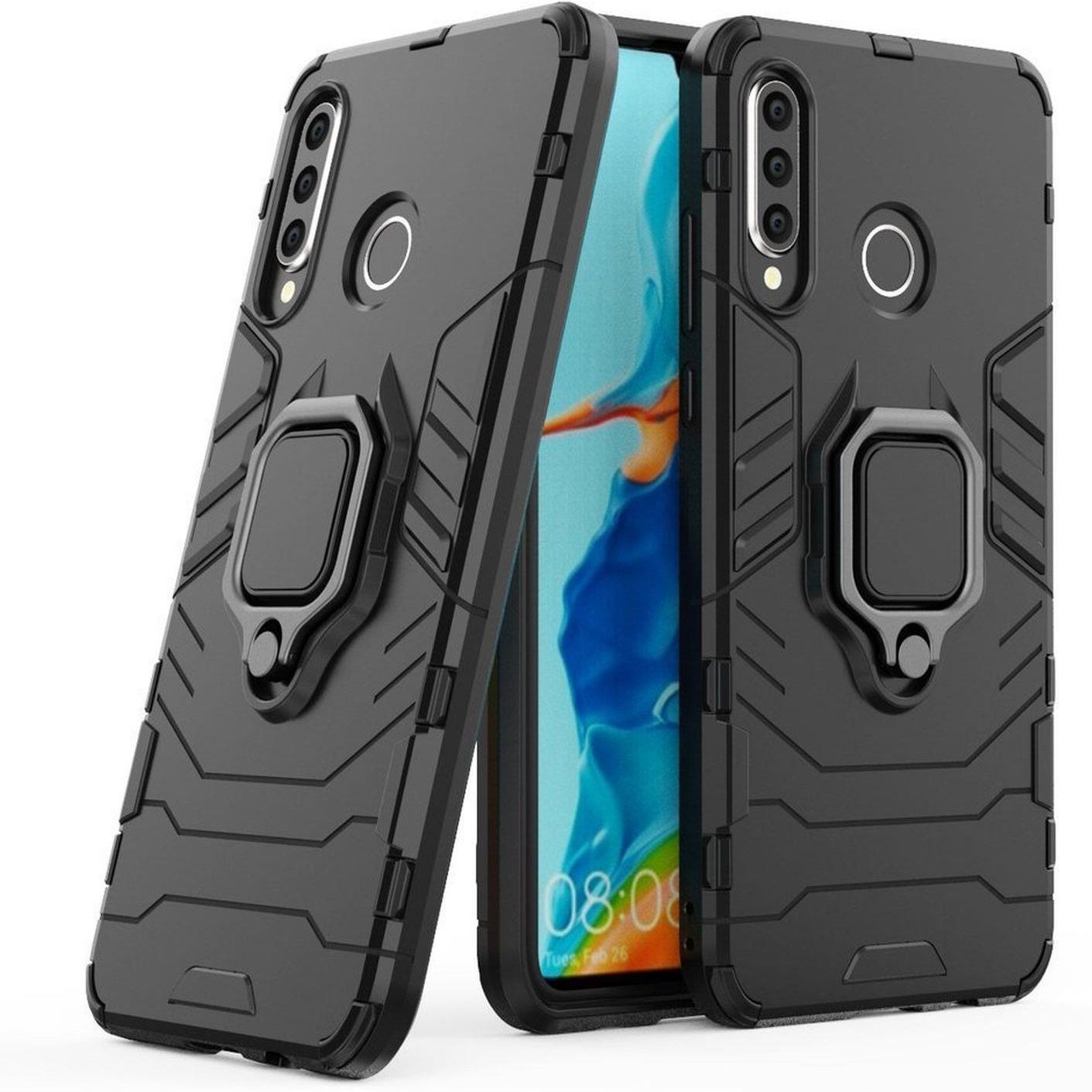 COFI 1453 Custodia Antiurto Per Xiaomi Redmi Note 9 – Cover Bumper Con Supporto Integrato E Magnete - 2