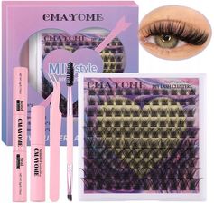 Rzęsy Bondingowe Zestaw Startowy Rzęsy Diy 120 Kępek D Curl Cluster Lashes