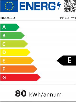 Lodówka Manta MM515PBK jednodrzwiowa 48,7cm Czarny - zdjęcie 5