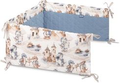 Zdjęcie Sensillo Ochraniacz Do Łóżeczka Muślin Smoki Jeans - Miasteczko Śląskie