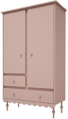Wood Luck Design Szafa 2 Drzwiowa Babushka Różowa