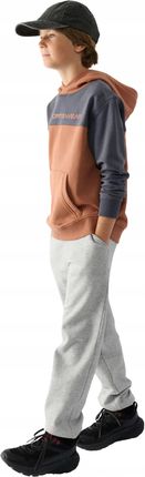 Bluza sportowa chłopięca 4F 4FJWAW24TSWSM1222-65S - beżowa - zdjęcie 2
