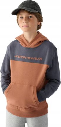 Bluza sportowa chłopięca 4F 4FJWAW24TSWSM1222-65S - beżowa - zdjęcie 3