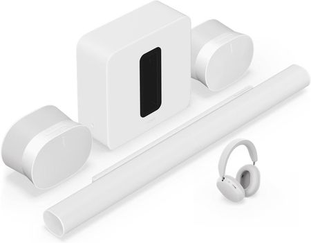 Soundbar SONOS Arc Ultra + Sub 4 + 2x ERA 300 + Ace Biały - Opinie