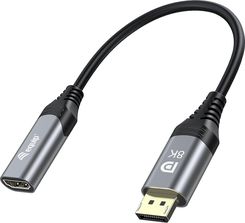 Equip Adapter AV Displayport->HDMI 1.4 St/Bu 8K/60Hz Szary (133446)