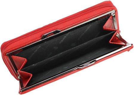 Portfel Damski Skóra Naturalna Pierre Cardin Duży Z Suwakiem I Klamrą Piórnik 2201 CZARNY 19,5 x 10 x 3 [cm] - zdjęcie 2