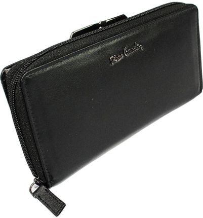 Portfel Damski Skóra Naturalna Pierre Cardin Duży Z Suwakiem I Klamrą Piórnik 2201 CZARNY 19,5 x 10 x 3 [cm] - zdjęcie 3