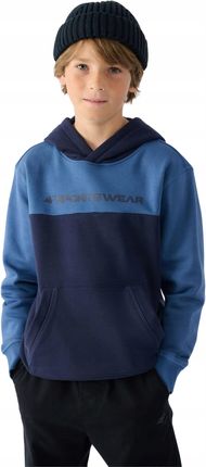 Bluza sportowa chłopięca 4F 4FJWAW24TSWSM1222-30S - niebieska - zdjęcie 3