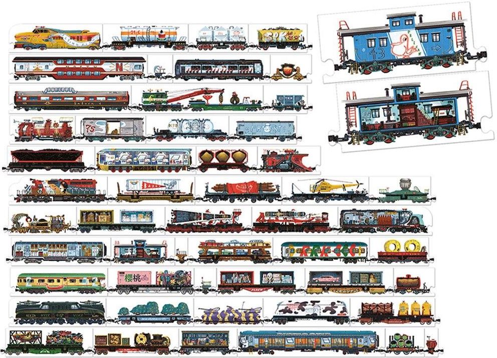 Czuczu Puzzle Dwustronne Pociągi Technika 54El. Za5558 - Ceny i