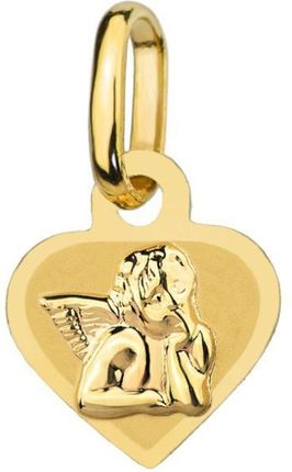 Diament Zawieszka złota serce aniołek próba 585, DIA-ZAW-12176-585