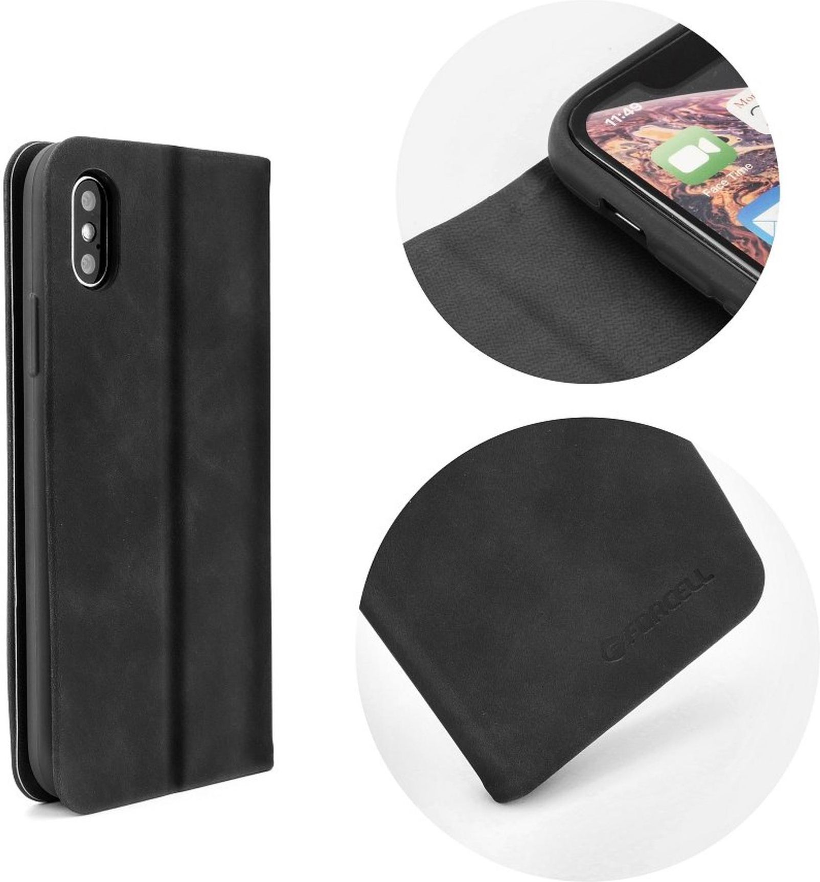 Cofit1453 Custodia A Portafoglio Con Chiusura Magnetica Per Huawei Y5P – Colore Nero