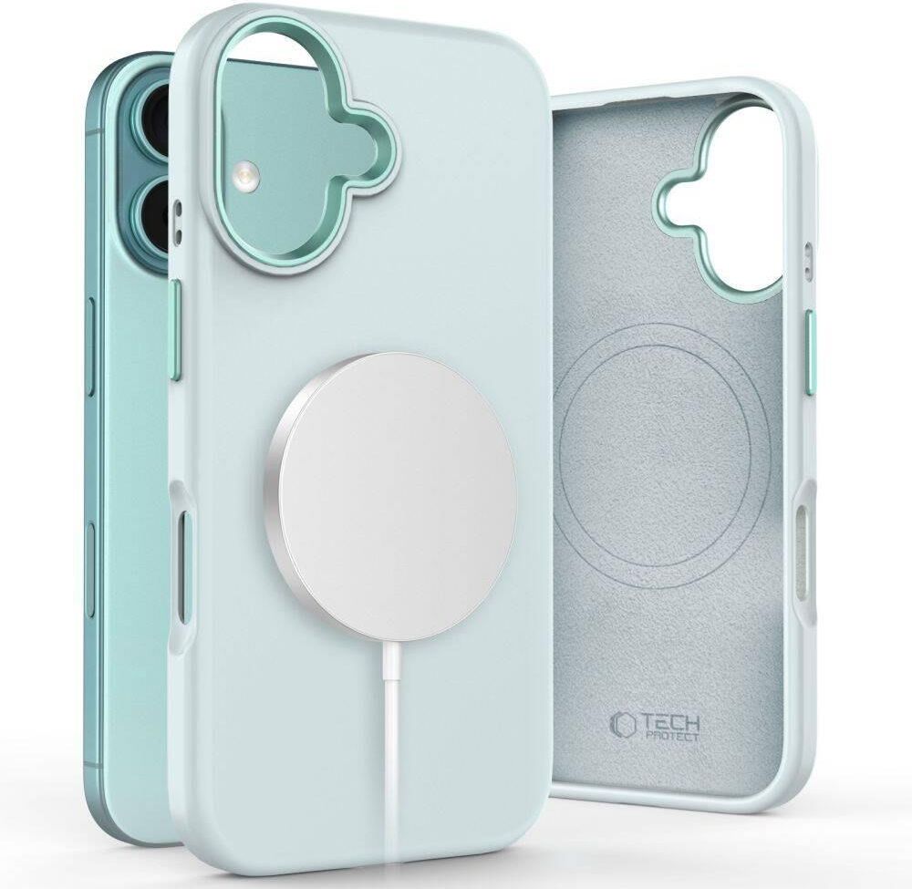 Tech Protect Silicone Pure Magsafe Iphone 16 Sky Blue - Etui na telefon ...