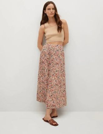 MANGO długa plisowana spódnica w kwiaty XS - zdjęcie 6