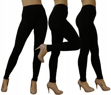 Legginsy damskie getry wyszczuplające frotte ciepłe kryjące XL/XXL