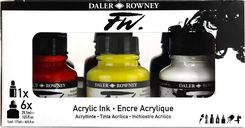 Daler Rowney Fw Cardboard Box Starter Set Zestaw Tuszy Akrylowych 6X29,5Ml