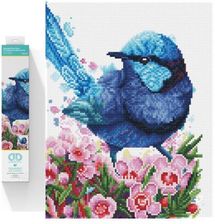 Zdjęcie Haft Diamentowy Diamond Dotz Diamentowa Mozaika Niebieski Ptaszek W Kwiatach Splendid Fairy Wren 35X43Cm Dq10023 - Kraków